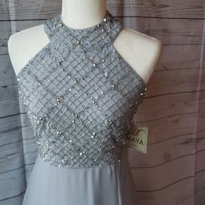 Grey sequin dress